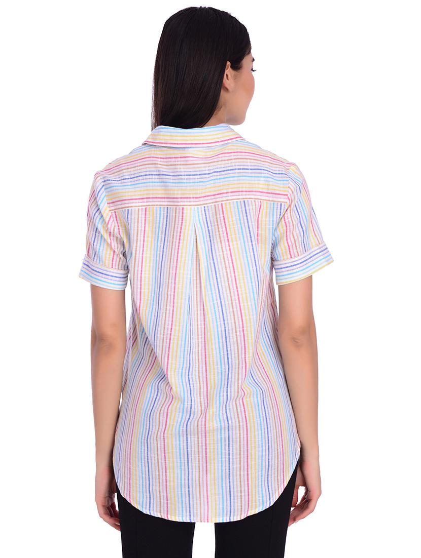 high low striped shirt - 17640173 - Zoom Image - 3