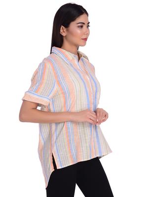 high low striped shirt - 17640174 - Standard Image - 2