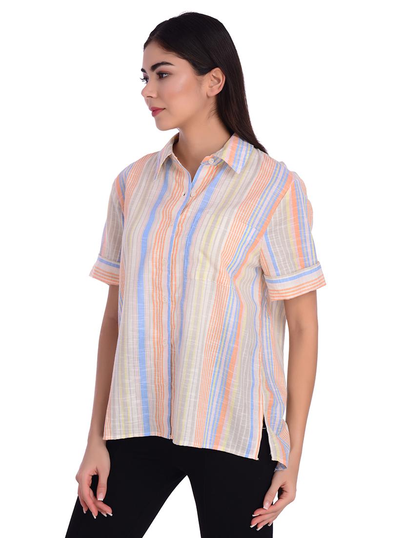 high low striped shirt - 17640174 - Zoom Image - 1