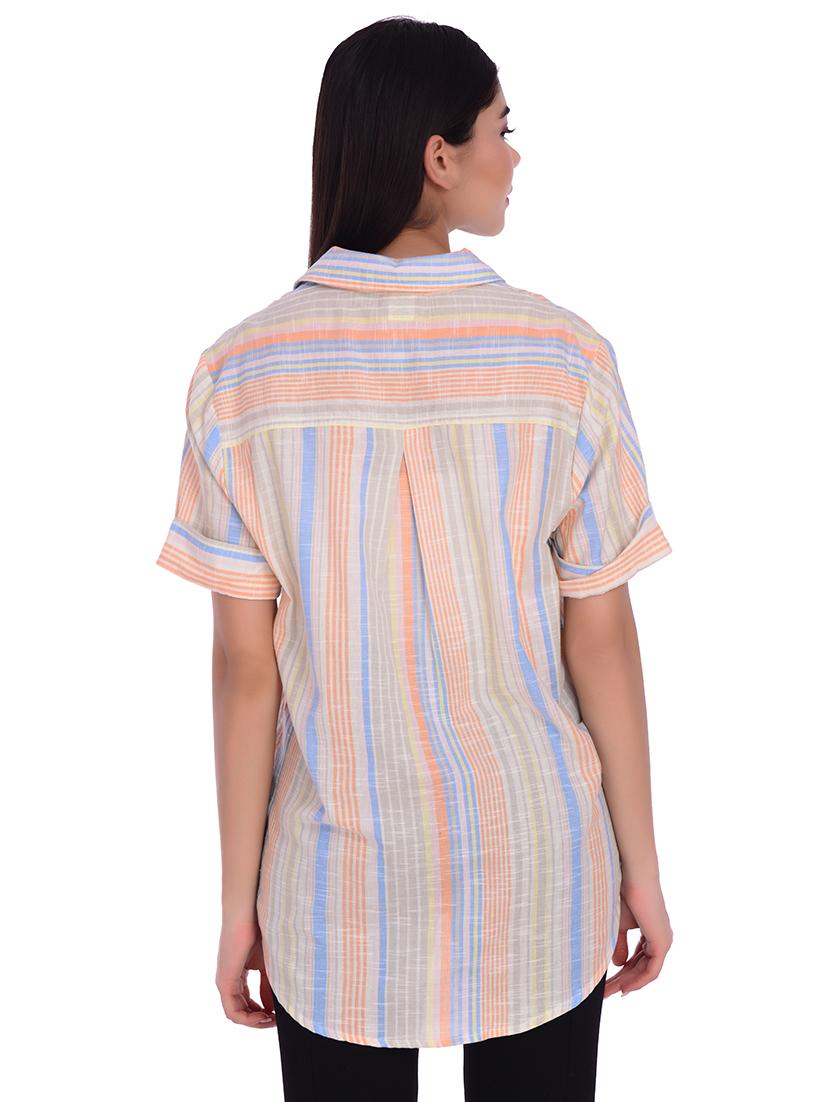 high low striped shirt - 17640174 - Zoom Image - 3