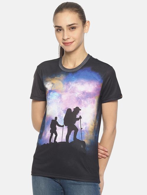 round neck graphic print tee - 17640201 - Standard Image - 1