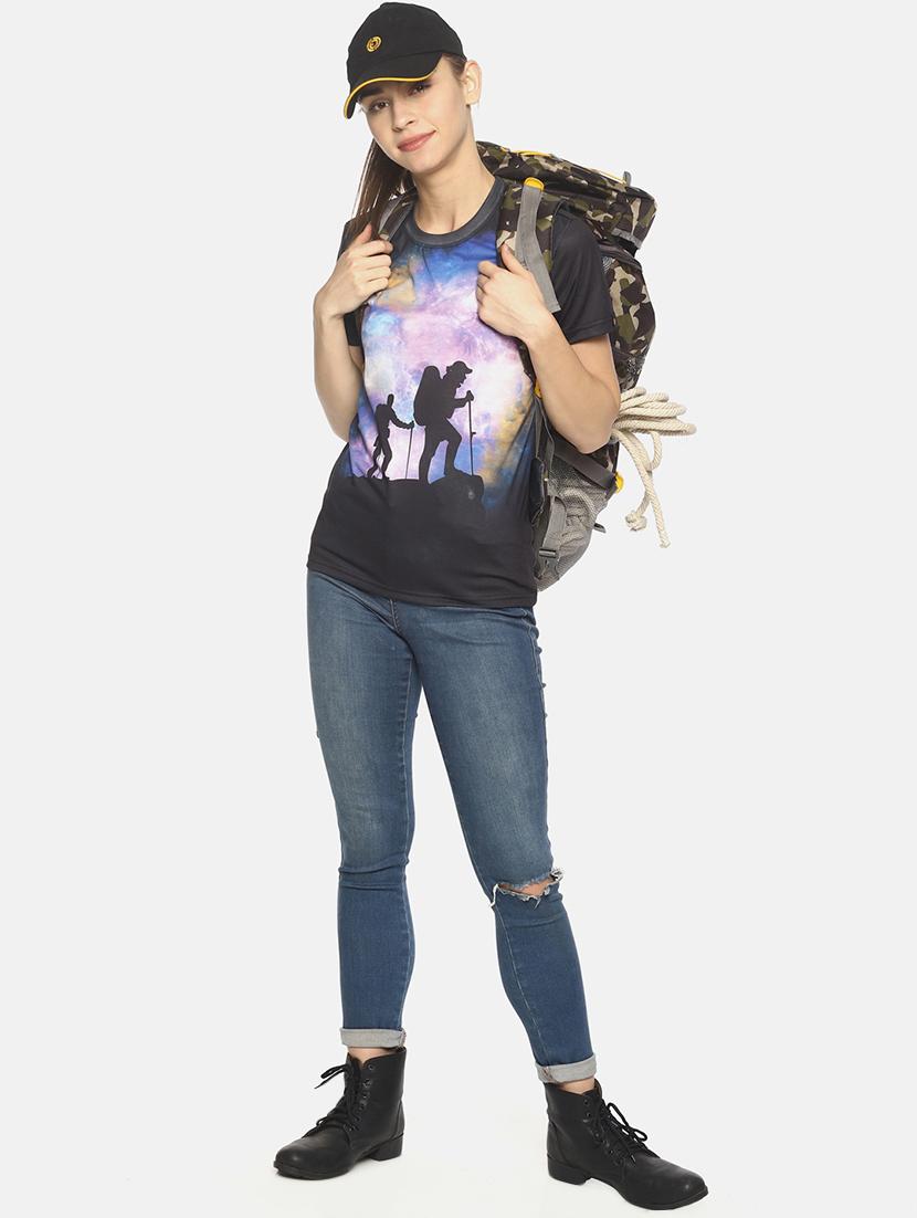 round neck graphic print tee - 17640201 - Zoom Image - 4