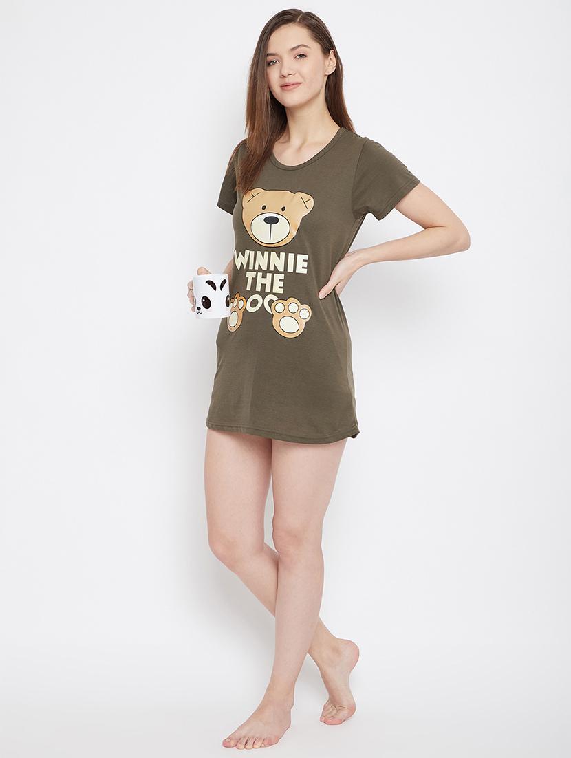 sleepwear printed long t-shirt - 17641180 - Zoom Image - 4