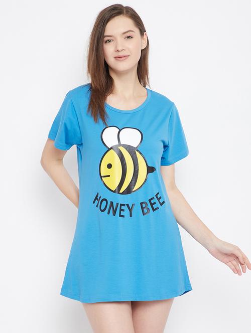sleepwear printed long t-shirt - 17641181 - Standard Image - 1