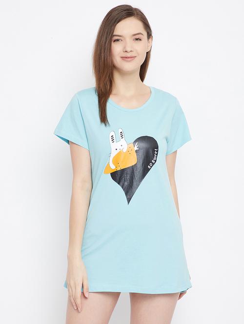 sleepwear printed long t-shirt - 17641185 - Standard Image - 1