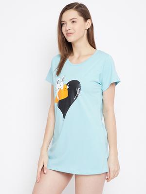 sleepwear printed long t-shirt - 17641185 - Standard Image - 2