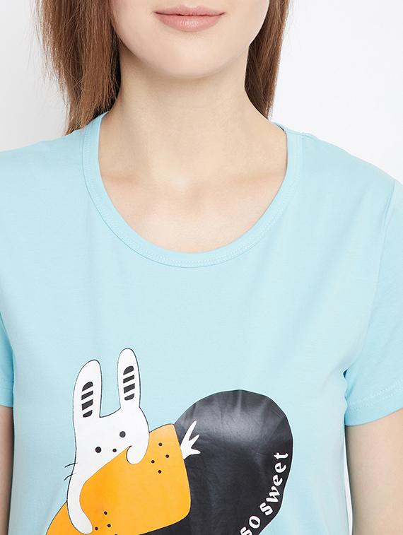sleepwear printed long t-shirt - 17641185 - Zoom Image - 5