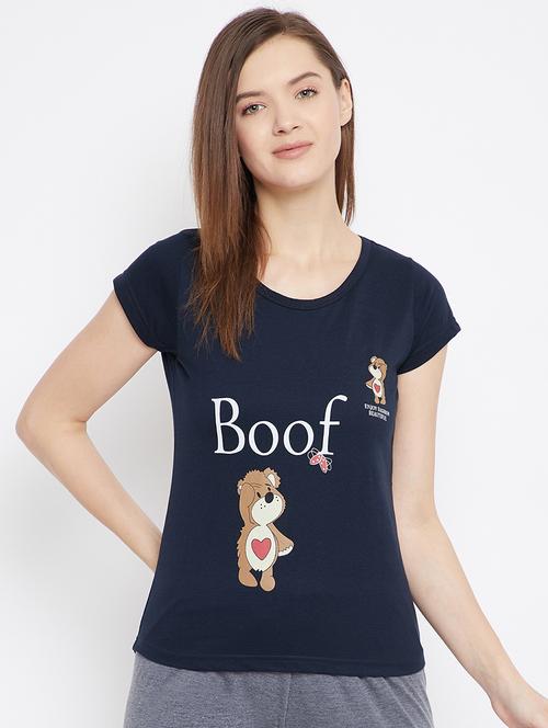 round neck printed tee - 17641193 - Standard Image - 1