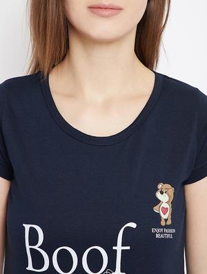 round neck printed tee - 17641193 - Standard Image - 5