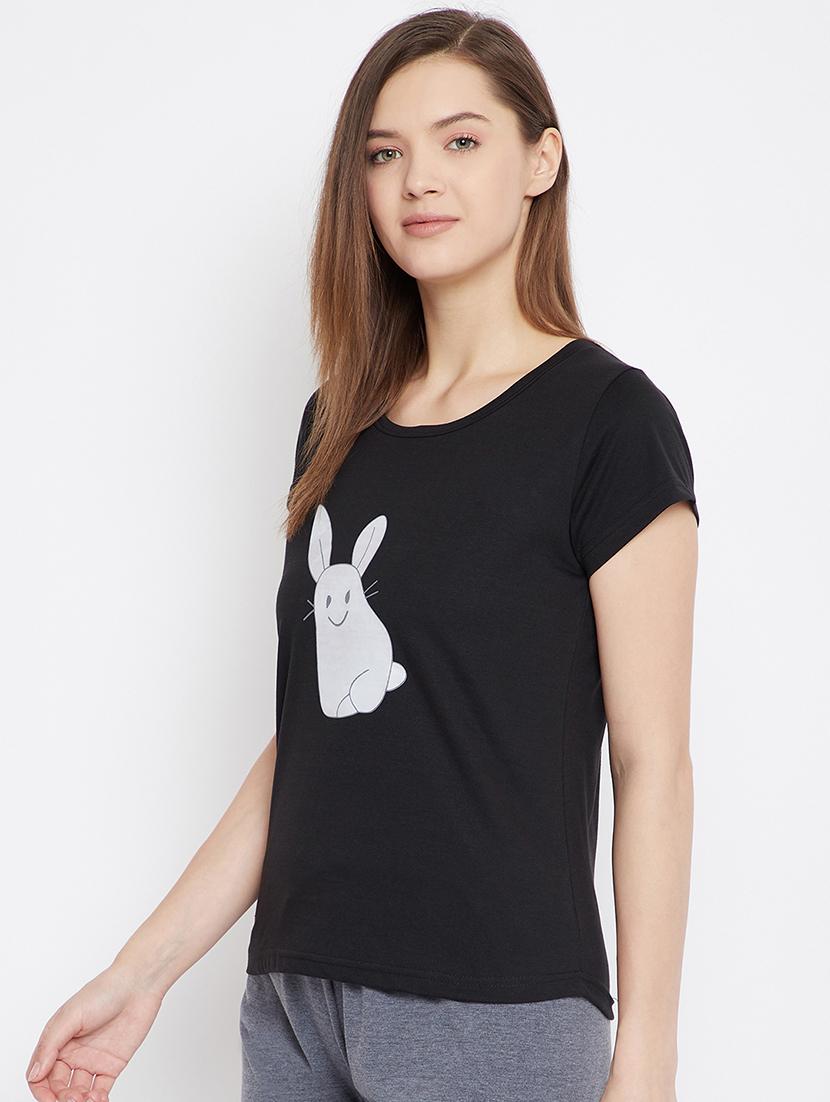 round neck printed tee - 17641194 - Zoom Image - 2