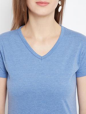 v-neck solid tee - 17641196 - Standard Image - 5