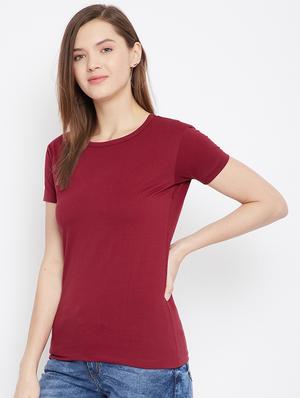round neck solid tee - 17641200 - Standard Image - 2