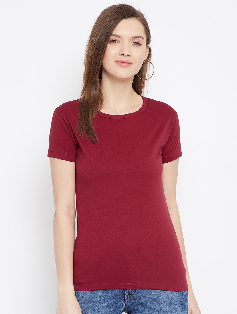 round neck solid tee - 17641200 - Zoom Image - 1
