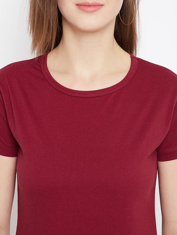 round neck solid tee - 17641200 - Zoom Image - 5