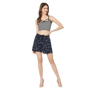tie front floral shorts - 17641222 - Standard Image - 4