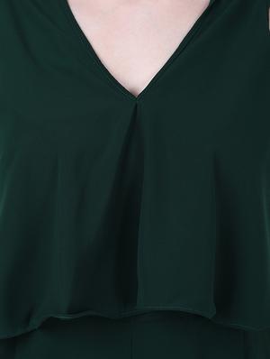 ruffle detail 3/4th jumpsuit - 17641253 - Standard Image - 4