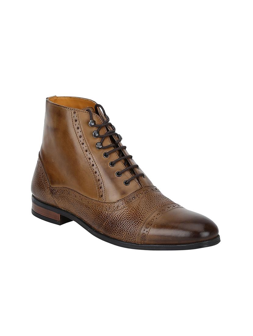 tan leather lace up boots - 17641639 - Zoom Image - 1