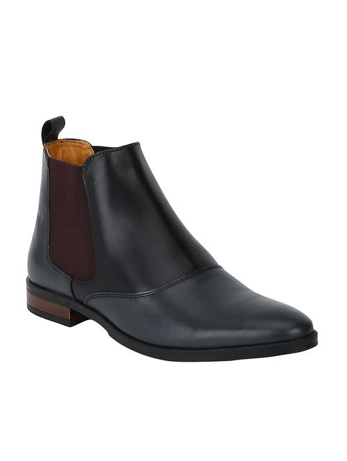 black colored slip on boot - 17641642 - Standard Image - 1