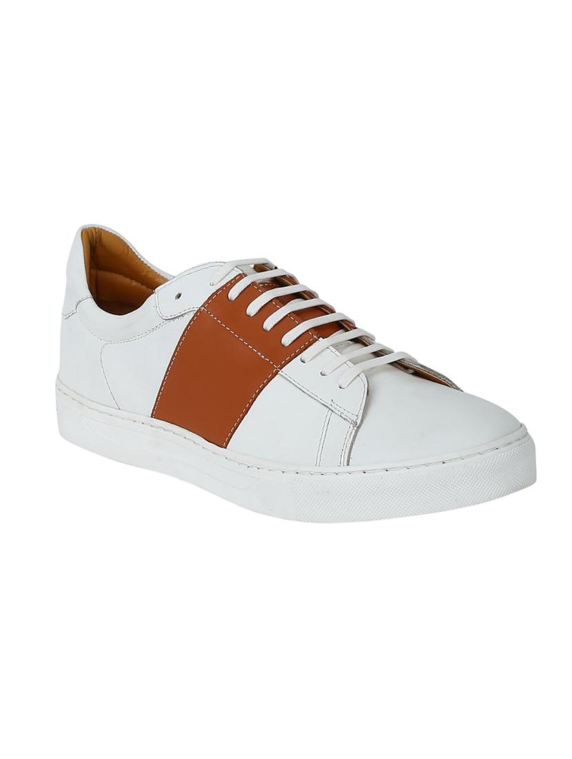 white colored lace up sneaker - 17641659 - Zoom Image - 1