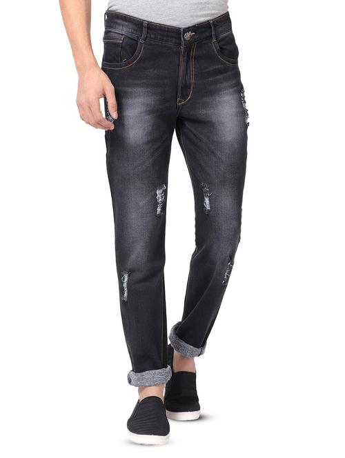 black washed ripped jeans - 17641689 - Standard Image - 1