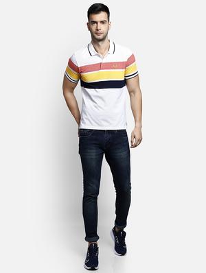 white striped polo t-shirt - 17641693 - Standard Image - 4
