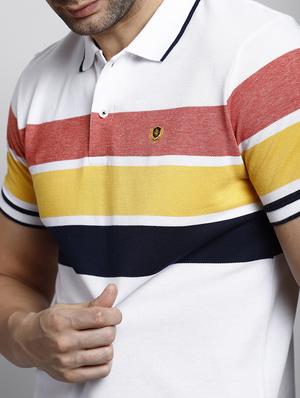 white striped polo t-shirt - 17641693 - Standard Image - 5
