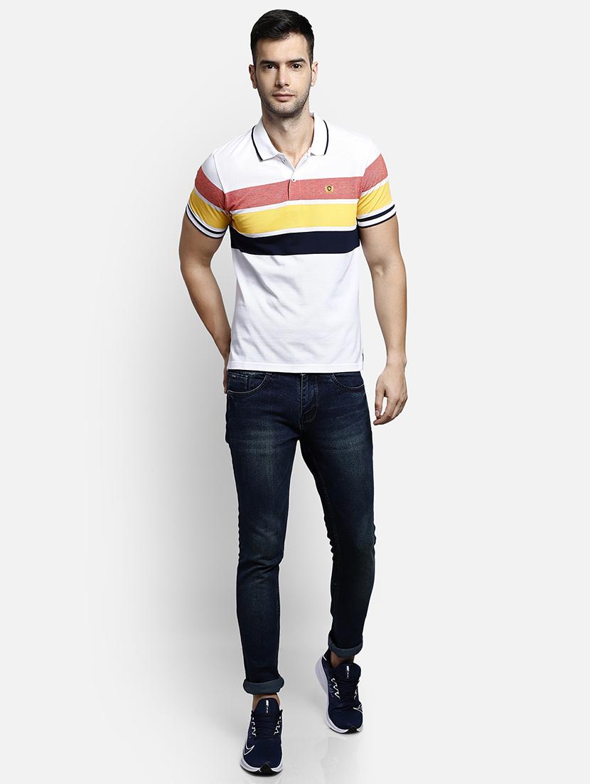 white striped polo t-shirt - 17641693 - Zoom Image - 4