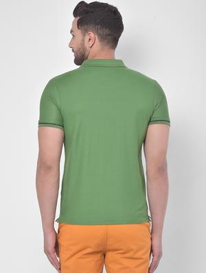 green solid polo t-shirt - 17641697 - Standard Image - 3