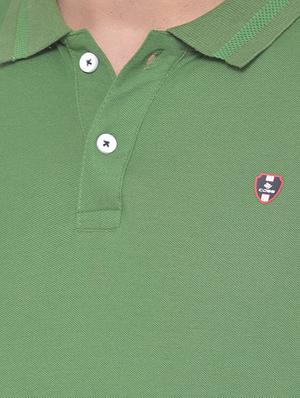 green solid polo t-shirt - 17641697 - Standard Image - 5