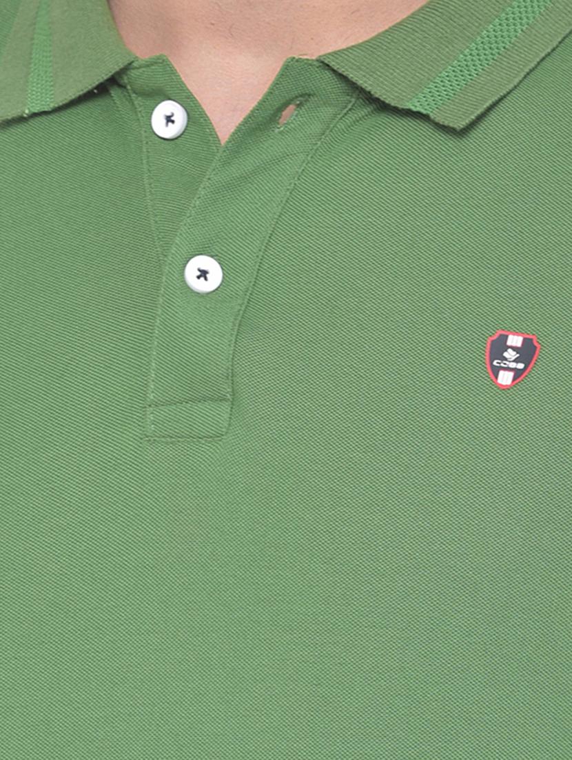 green solid polo t-shirt - 17641697 - Zoom Image - 5