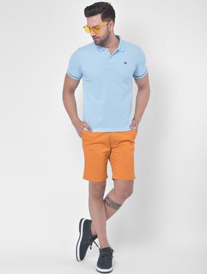 light blue solid polo t-shirt - 17641698 - Standard Image - 4