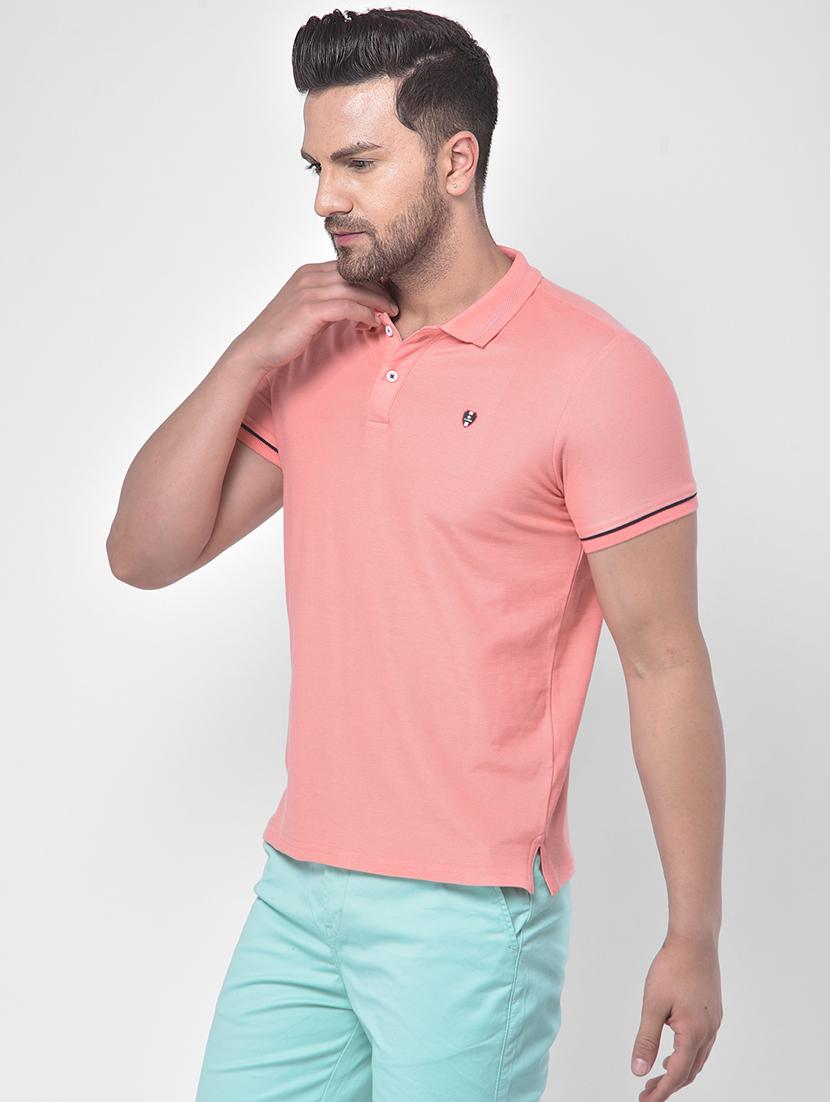 pink solid polo t-shirt - 17641699 - Zoom Image - 2