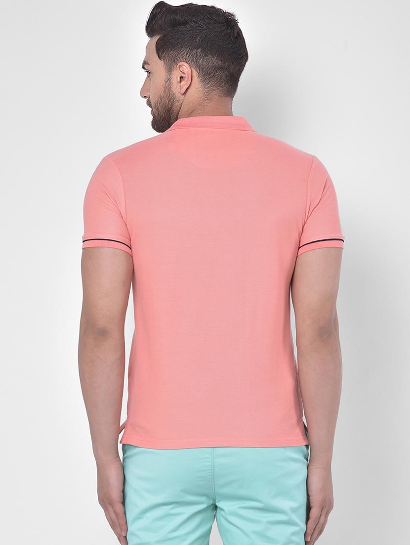 pink solid polo t-shirt - 17641699 - Zoom Image - 3