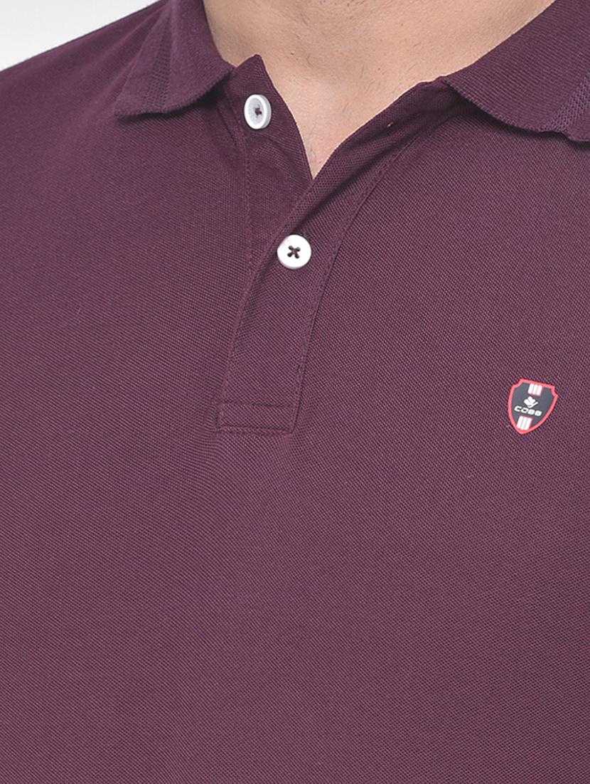 purple solid polo t-shirt - 17641701 - Zoom Image - 5