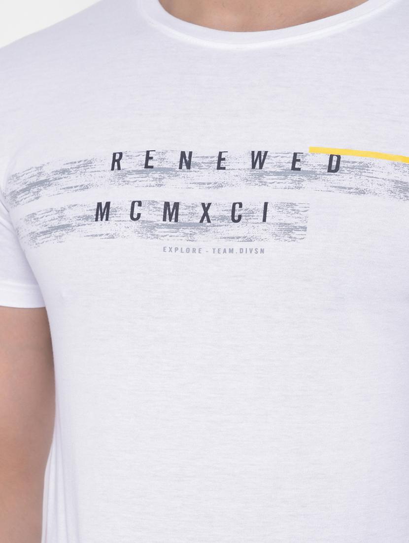 white printed t-shirt - 17641708 - Zoom Image - 5