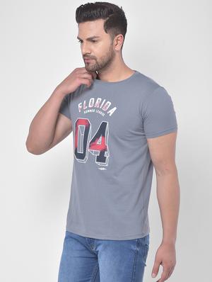 grey printed t-shirt - 17641713 - Standard Image - 2