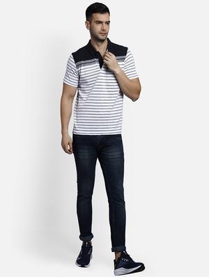 white striped polo t-shirt - 17641722 - Standard Image - 4