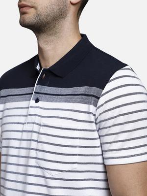 white striped polo t-shirt - 17641722 - Standard Image - 5