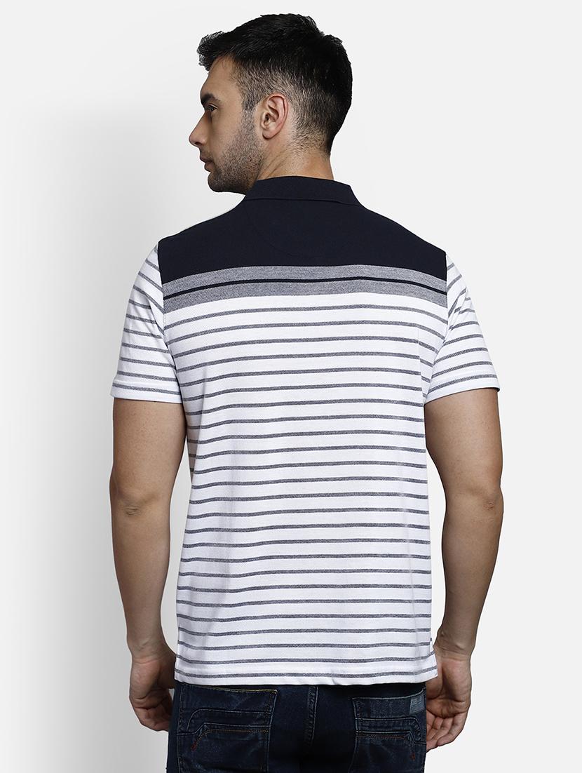 white striped polo t-shirt - 17641722 - Zoom Image - 3