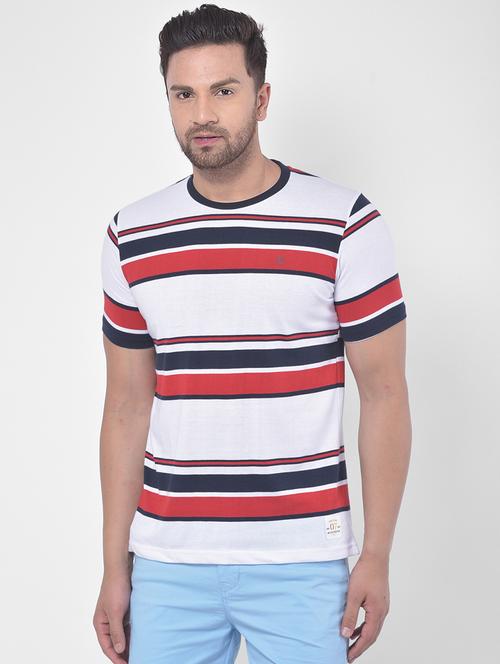 white striped t-shirt - 17641723 - Standard Image - 1