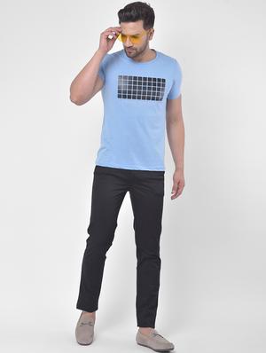 light blue printed t-shirt - 17641732 - Standard Image - 4