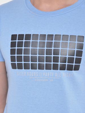 light blue printed t-shirt - 17641732 - Standard Image - 5