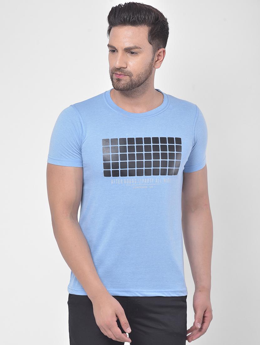 light blue printed t-shirt - 17641732 - Zoom Image - 1