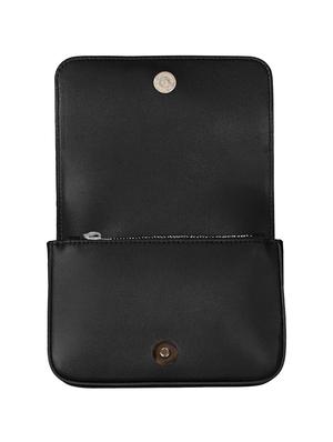 black colored leatherette (pu) regular sling bag - 17641988 - Standard Image - 3