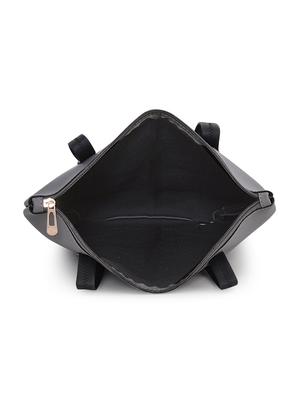 grey leatherette (pu) combo handbag - 17642014 - Standard Image - 4