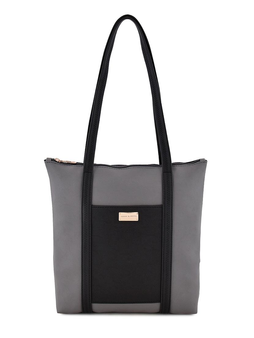 grey leatherette (pu) combo handbag - 17642014 - Zoom Image - 2