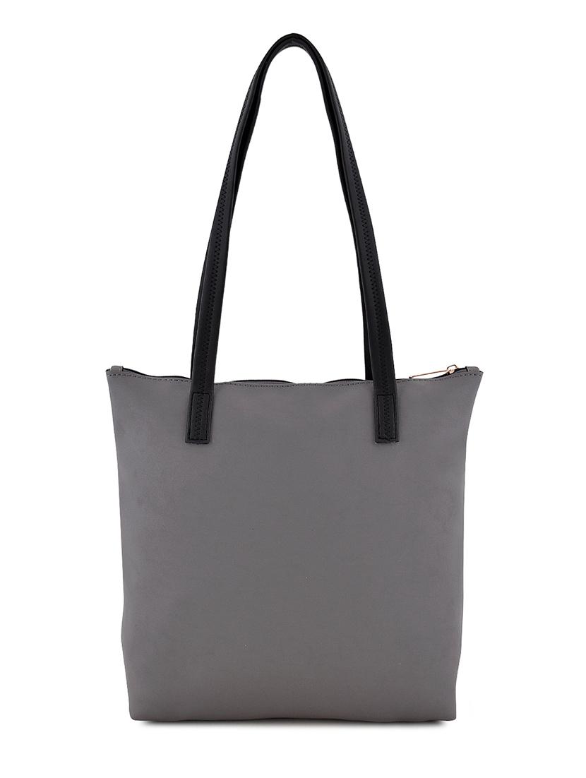 grey leatherette (pu) combo handbag - 17642014 - Zoom Image - 3