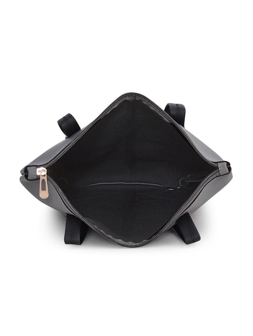 grey leatherette (pu) combo handbag - 17642014 - Zoom Image - 4