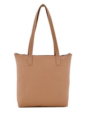 nude leatherette (pu) combo handbag - 17642017 - Standard Image - 2