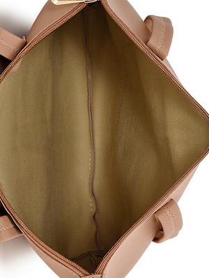 nude leatherette (pu) combo handbag - 17642017 - Standard Image - 3